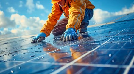 limpeza de placas solares